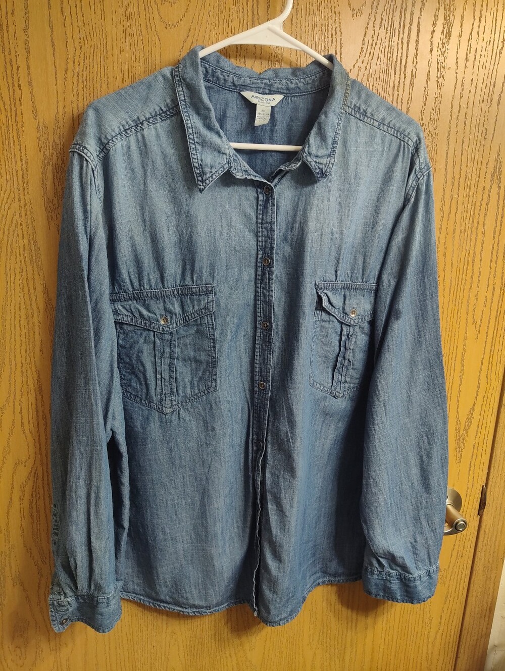 Arizona Jean Company Light Blue Denim Shirt Jacket